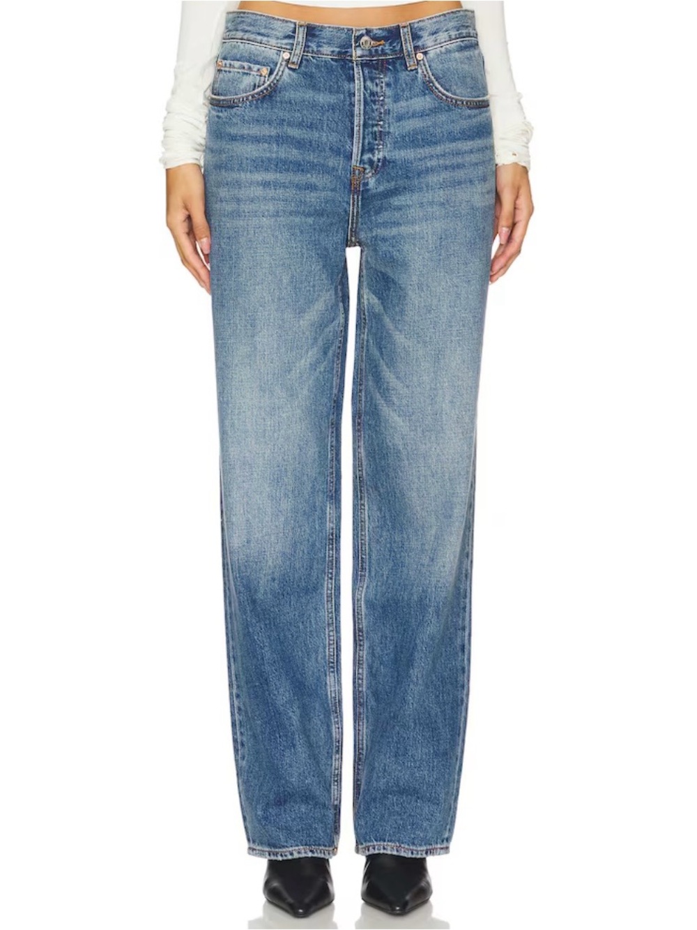 GRLFRND Bella Low Rise Boyfriend Size 24 MSRP $235